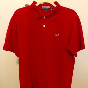 Vineyard Vines - 100% Cotton Solid Red Polo Shirt - Medium